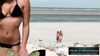 Fantastic foursome inside a beach hut