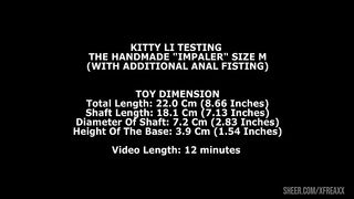 Kitty Li Testing The Handmade Impaler Size M (With Additional Anal Fisting) TWT261