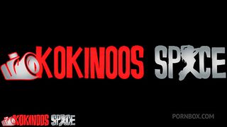 PART N°1 OF MASKED TINA BEING USED ANAL AND VAGINAL AT KOKINOOS SPACE