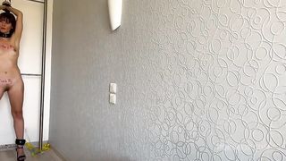 Lety Howl wrists tight, he makes my ass blush, fucks my slutty mouth, puts his penis in my ass and ends up cumming on my tits