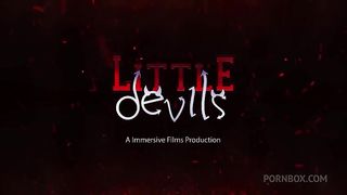 Intensely fucking a blonde's ass