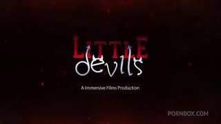 Intensely fucking a blonde's ass