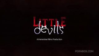 Intensely fucking a blonde's ass