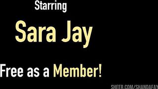 Sexy Brunette Cougar Sara Jay Strips And Finger Fucks Her Tight Pussy!
