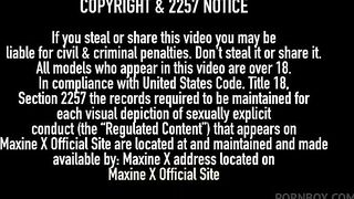 Busty Sex Doll Maxine X Vibrates Her Clit While Dildo Fucking And Cums