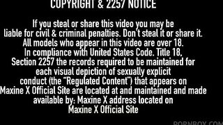 Busty Sex Doll Maxine X Vibrates Her Clit While Dildo Fucking And Cums