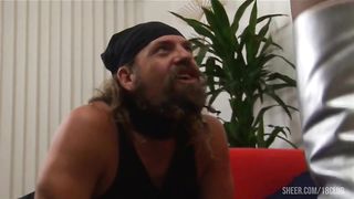 Adorable Ebony Babe Chyanne Jacobs Gets her Ass Fucked Hard by an Older Dude after Sucking his Cock!