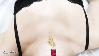 Hot Brunette Morning Sloppy Blowjob