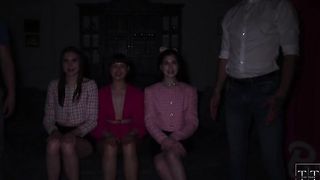 An orgy of live Barbies!