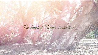 Scarlet Red Masturbates Hard Outdoor