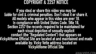 Vicky Vette Stuffs Her Ass And Pleases Her Cunt With Many Sex Toys!