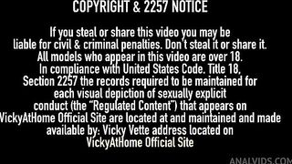 Vicky Vette Stuffs Her Ass And Pleases Her Cunt With Many Sex Toys!
