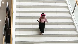 Spying Thinyone and fucking her after catching from the shopping mall