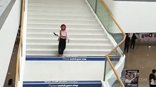 Spying Thinyone and fucking her after catching from the shopping mall