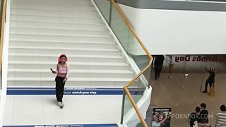 Spying Thinyone and fucking her after catching from the shopping mall