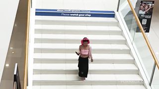 Spying Thinyone and fucking her after catching from the shopping mall