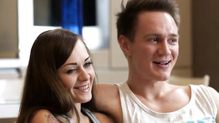 Slim teen gets her pussy and ass fucked