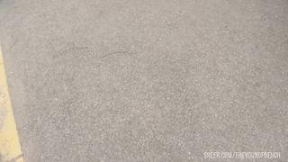 Huge natural tits blonde babe banged by two men in her room, with cum in mouth.