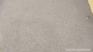 Huge natural tits blonde babe banged by two men in her room, with cum in mouth.