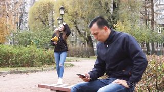 Brown-haired teen gets fucked in the ass