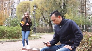 Brown-haired teen gets fucked in the ass