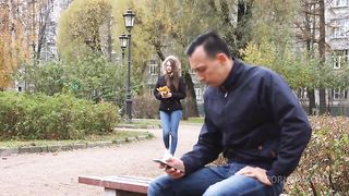 Brown-haired teen gets fucked in the ass