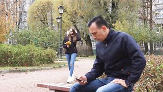 Brown-haired teen gets fucked in the ass