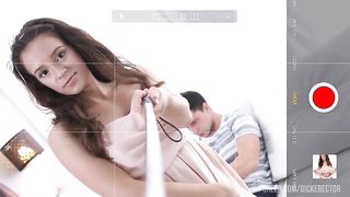 Brown-haired teen getting ass-fucked by her BF