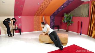 Sorana is a brunette who fucks a big cock in the ass