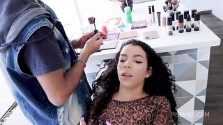 Behind the Scene from Sexy Brazilian Melissa Hot in an Intense scene doing DP And Busty Brazilian beauty Larissa Leite intense fuck by 5 big dick with Triple penetration