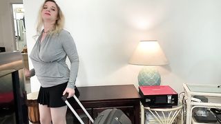 He pumps stepdaughter's pussy full of cum after cuming in her mom's ass