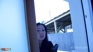 A cute solder is beeing fucked and assfucked at a customer's home