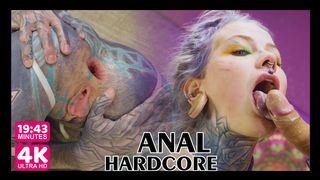 tattoo girl get ANAL fucked balls deep with 0% pussy