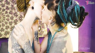 Alternative lesbians FIRST TIME fucking with toys in front of camera - ANAL, real orgasm, toys (goth, punk, alt porn) ZF044