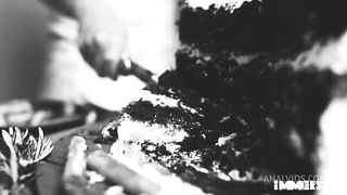 Threesome! Young girl decides to have a threesome for the first time and lets them fuck her ass a lot.