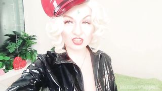 very cruel FemDom JOI jerk off instructions (Arya Grander) sexy PVC Mistress MILF