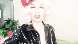 very cruel FemDom JOI jerk off instructions (Arya Grander) sexy PVC Mistress MILF