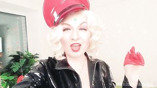 very cruel FemDom JOI jerk off instructions (Arya Grander) sexy PVC Mistress MILF