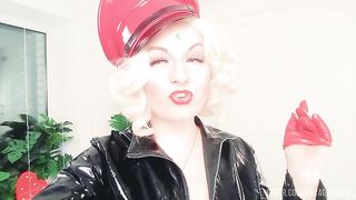 very cruel FemDom JOI jerk off instructions (Arya Grander) sexy PVC Mistress MILF