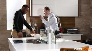 Cock Starved Brunette Boss Anissa Kate Enjoys Interracial Office DP GP2357