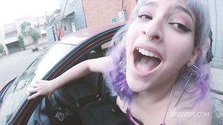 Anal 0% pussy Piss Mouth/ass Maid 19 y.o fucked in the street with gala dress after party Outdoor