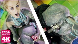 TRANS heavily tattooed sisy gets ANAL FISTED from domina - FEMDOM, dick bondage, toys (goth, punk, alt porn)