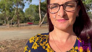 BIG FACIAL IN THE CAR - CUM PARADE POV AUSTRALIAN PUBLIC CARPARK