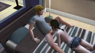 GIRL SUCKS FRIEND WITH ROOMATE