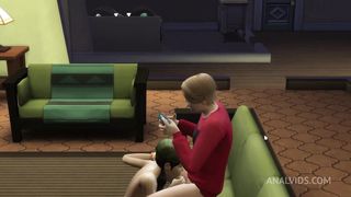 ROOMATE SUCKS FRIEND DICK WHILE PLAYING VIDEO GAME