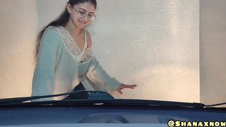 FETISH SPITTING, SQUIRT AND PEE ON A CAR