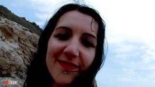 Ass Fucking Vladana a skinny french brunette at the beach