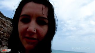 Ass Fucking Vladana a skinny french brunette at the beach