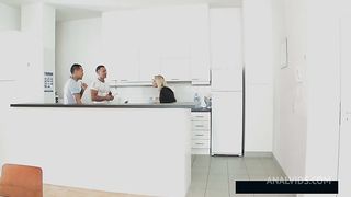 DOUBLE ANAL - Busty Cougar Sarah DAPed